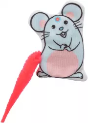 Myška emotivní s catnipem, barevný ocásek, 7.5 cm, látka, 5 druhů TRIXIE