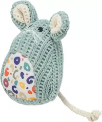 Myška tkaná sedící, s catnipem, 11 cm TRIXIE