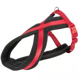 Nylonový postroj PREMIUM podšitý 35-50cm/25mm (S), - červená TRIXIE