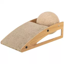 Škrabací rampa s míčem, 40 × 17 × 20 cm, dřevo/karton/sisal TRIXIE