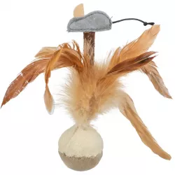 Squieky míček s peřím a myškou 15 cm TRIXIE