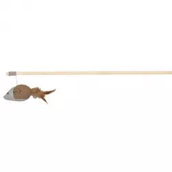 Udice s hračkou myš s peřím 50 cm TRIXIE
