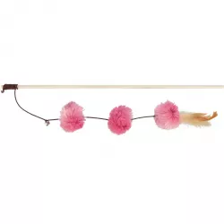 Vábnička/prut s pompon míčky a peřím, 40cm TRIXIE
