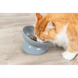 Ergonomická keramická miska XXL, vyvýšená, 0,35l/ ø 17cm, šedá TRIXIE