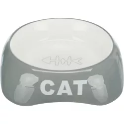 Keramická miska 200ml/13cm - CAT + rybí kostra TRIXIE