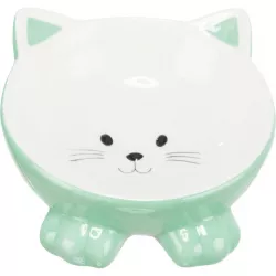 Keramická miska ergonomická 0.15 l/ø 14 cm, vyvýšená, tvar kočka TRIXIE