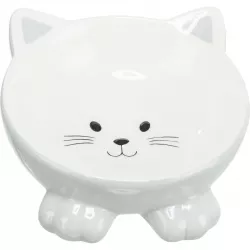 Keramická miska ergonomická 0.15 l/ø 14 cm, vyvýšená, tvar kočka TRIXIE