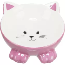 Keramická miska ergonomická 0.15 l/ø 14 cm, vyvýšená, tvar kočka TRIXIE