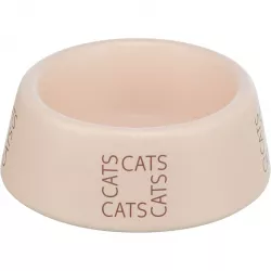 Keramická miska pro kočky s nápisem CATS, 0,15 l/ø 12 cm, růžová TRIXIE