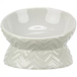 Keramická miska vyvýšená, ergonomický tvar, 0,15 l / 13 cm, světlešedá TRIXIE
