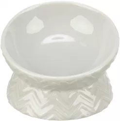 Keramická miska vyvýšená, ergonomický tvar, 0,15 l / 13 cm, světlešedá TRIXIE