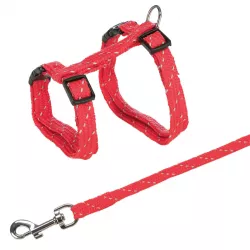Nylonový postroj reflexní pro koťata, nylon 18-35cm/10mm1,3m TRIXIE