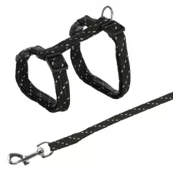 Nylonový postroj reflexní pro koťata, nylon 18-35cm/10mm1,3m TRIXIE
