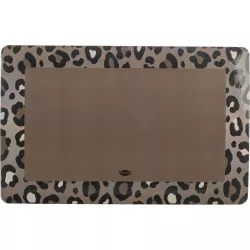 Prostírání pod misky LEO, 44 x 28 cm, šedá, hnědá/leopardí TRIXIE
