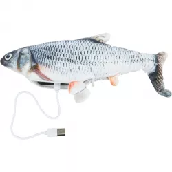 Ryba jako živá, mrskající se, s catnipem, látka, 30cm TRIXIE