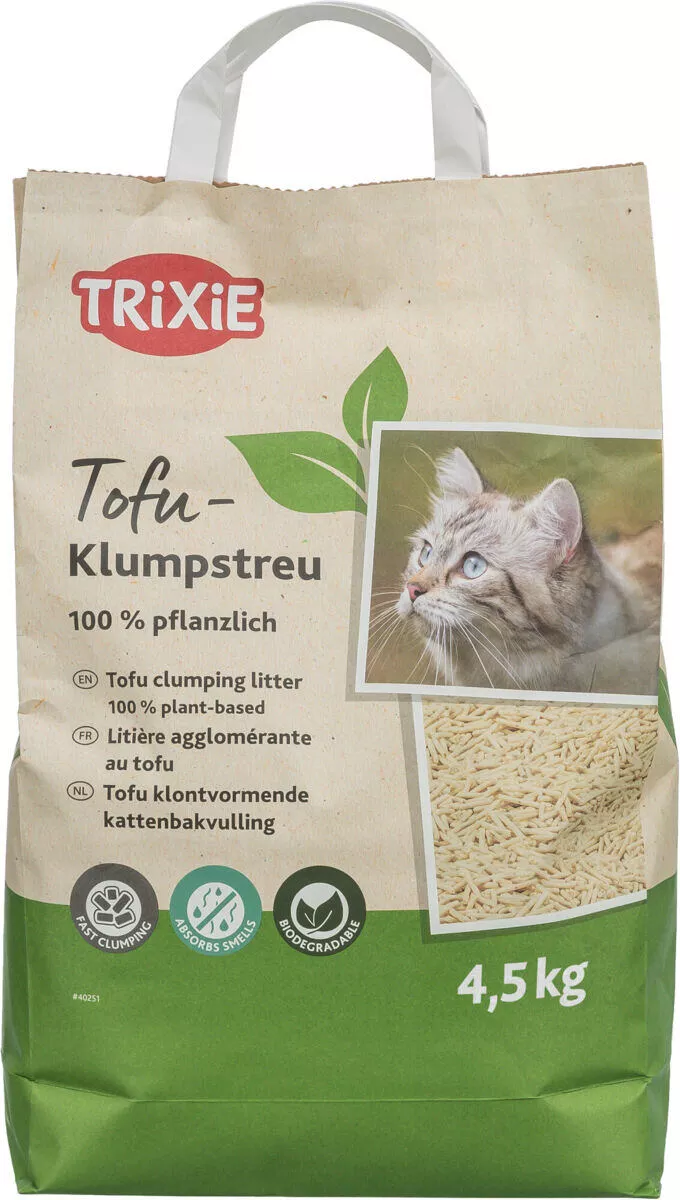 TOFU, 100% rostlinné hrudkující stelivo 4.5 kg TRIXIE