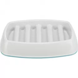 Miska k pomalému krmení, design mříž, 0,25l/21 ×14 cm, plast/TPR, šedá