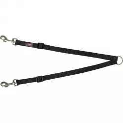Nylonová rozdvojka - pásky s karabinami 40-70 cm/15 mm, - černá TRIXIE