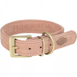 Obojek PURE kožený, růžová L-XL: 52-63 cm/ 40 mm TRIXIE