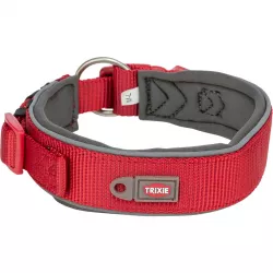 PREMIUM obojek extra široký, S-M: 33-42 cm/35 mm, červená/grafit TRIXIE