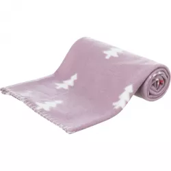 Vánoční deka NIVIA 150 x100 cm, fleece, šedá/berry/petrolejová TRIXIE