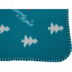 Vánoční deka NIVIA 150 x100 cm, fleece, šedá/berry/petrolejová TRIXIE
