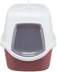 WC VICO kryté s dvířky, bez filtru 56 x 40 x 40 cm, vínová/bílá TRIXIE