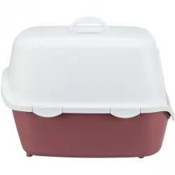 WC VICO kryté s dvířky, bez filtru 56 x 40 x 40 cm, vínová/bílá TRIXIE