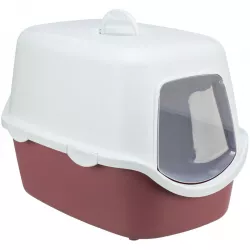 WC VICO kryté s dvířky, bez filtru 56 x 40 x 40 cm, vínová/bílá TRIXIE