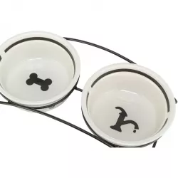 Set keramických misek se stojánkem 2 x 1,6 l/20 cm TRIXIE