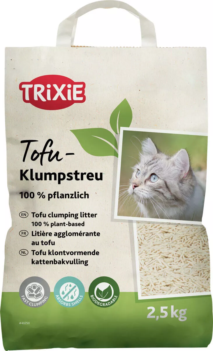 TOFU, 100% rostlinné hrudkující stelivo 2.5 kg TRIXIE