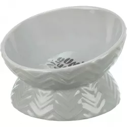 Keramická miska vyvýšená, ergonomický tvar, 0,35 l / 17 cm, šedá TRIXIE