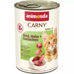 ANIMONDA konzerva CARNY Kitten - hovězí, kuře, králík 400g ANIMONDA konzerva CARNY Kitten - hovězí, kuře, králík 400g