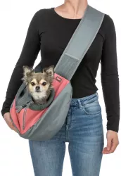 Front Sling Carrier - přední nosítko/taška, 50 x 25 x 18 cm, růžová/šedá (max. 5kg) TRIXIE