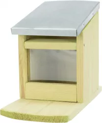 Krmná stanice pro veverky 12 x18 x 24 cm, přírodní borové dřevo/kov TRIXIE