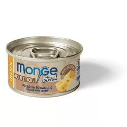 MONGE DOG NATURAL kuřecí maso se sýrem pro psy 95 g MONGE DOG NATURAL kuřecí maso se sýrem pro psy 95 g