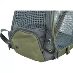 Transportní batoh LYLA, 34 x 22 x 42 cm, do 8 kg, nylon, šedá/modrá TRIXIE