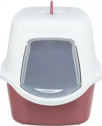 WC VICO kryté s dvířky, bez filtru 56 x 40 x 40 cm, vínová/bílá TRIXIE