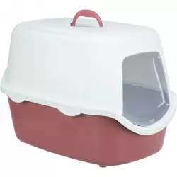 WC VICO kryté s dvířky, bez filtru 56 x 40 x 40 cm, vínová/bílá TRIXIE