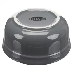 Set keramických misek v kovovém stojánku, 2 × 0.25 l/ø 13 cm, petrolejová/šedá TRIXIE