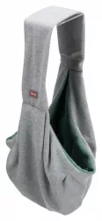 SOFT front carrier - přední látkové nosítko/taška, 22 x 20 x 60 cm, světlešedá/mátová (max. 5kg) TRIXIE