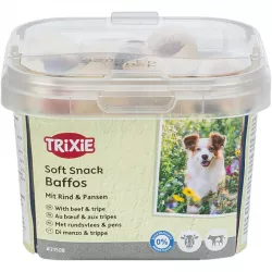 Soft Snack BAFFOS mini kolečka hovězí, dršťky, plastový kelímek 140 g TRIXIE