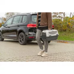 Transportní box CAPRI I, XS: 32x31x48cm (max. 6kg), tmavě šedá/tělová TRIXIE