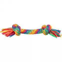 Hrací činka / přetahovadlo 30 cm, 2 uzly, multikolor - LIMITOVANÁ NABÍDKA TRIXIE