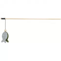 Hrací prut s rybkou, 48 cm, s catnipem, dřevo/filc TRIXIE