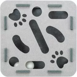 Interaktivní hra pro kočky Hole'n'Roll – box, ø 30 × 7.5 cm, filc, šedá TRIXIE