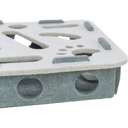 Interaktivní hra pro kočky Hole'n'Roll – box, ø 30 × 7.5 cm, filc, šedá TRIXIE
