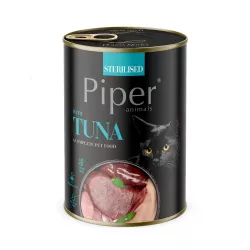 PIPER CAT konzerva pro sterilizované kočky, s tuňákem, 400g