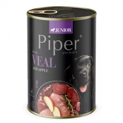 PIPER JUNIOR s telecím a jablky, konzerva pro štěňata 400g