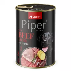 PIPER s hovězími játry a bramborami, konzerva pro psy 400g